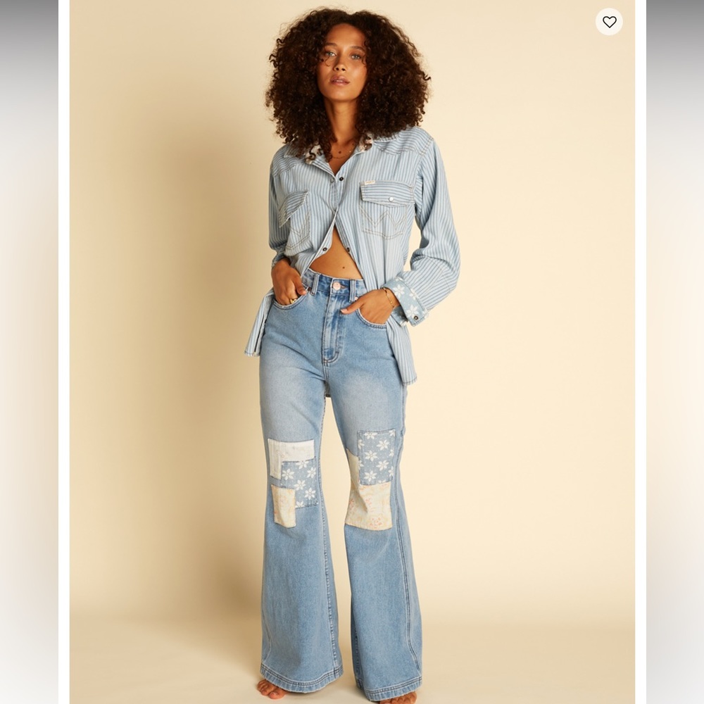 BILLABONG x Wrangler Womens True Blue Pants Sz 30